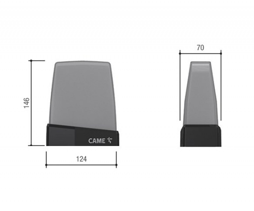 Светодиодная сигнальная лампа с белым плафоном, электропитание 24/230 В CAME KRX1FXSW