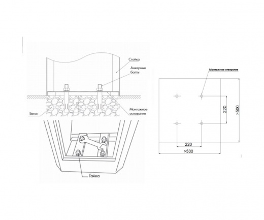 DoorHan TOLL-4000 комплект скоростного шлагбаума со стрелой 4 метра