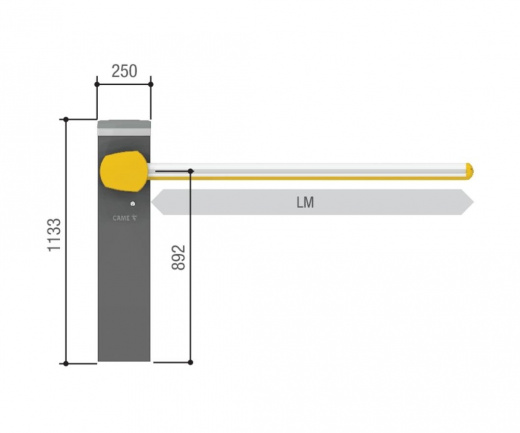 CAME GARD PT 3 KIT комплект шлагбаума для проезда до 2.8 метров
